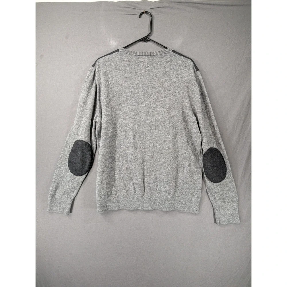 Banana Republic Mens Gray Silk Cotton Cashmere Crew Neck Sweater Size XL‎